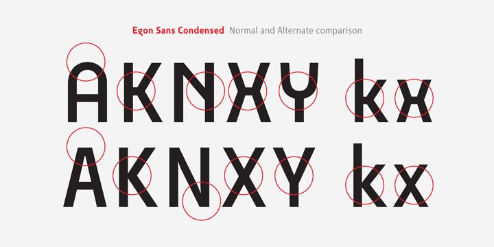 Beispiel einer Egon Sans Condensed-Schriftart #3